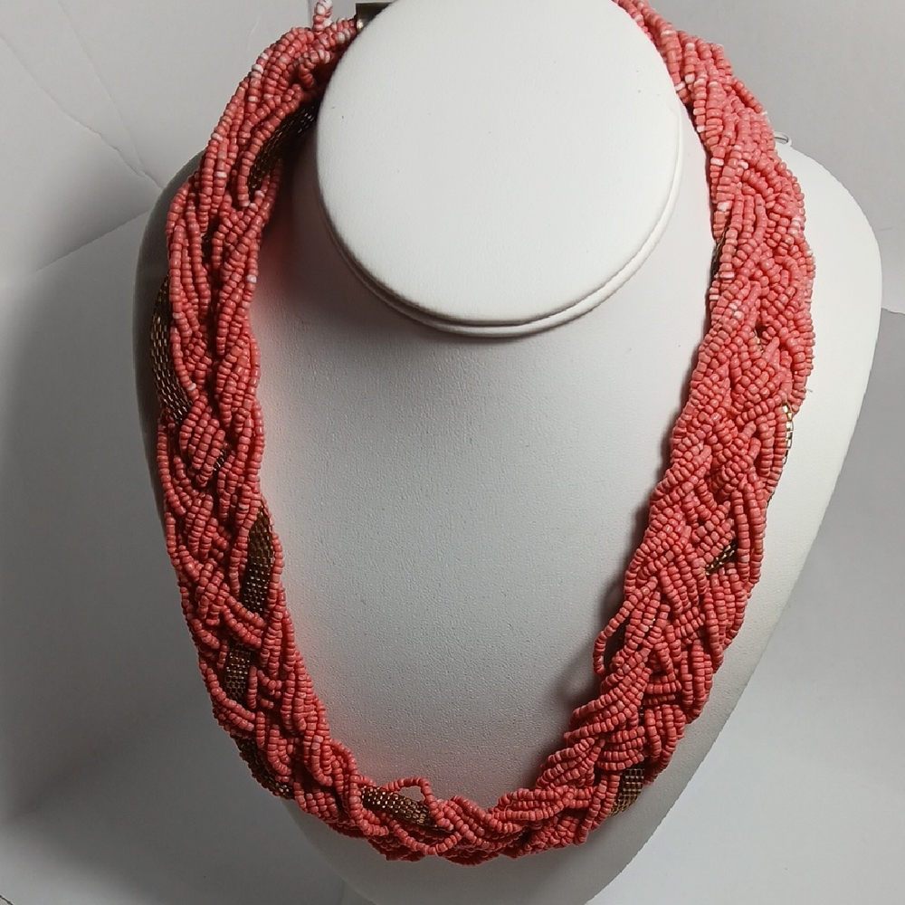 Elegant Coral Beaded Necklace